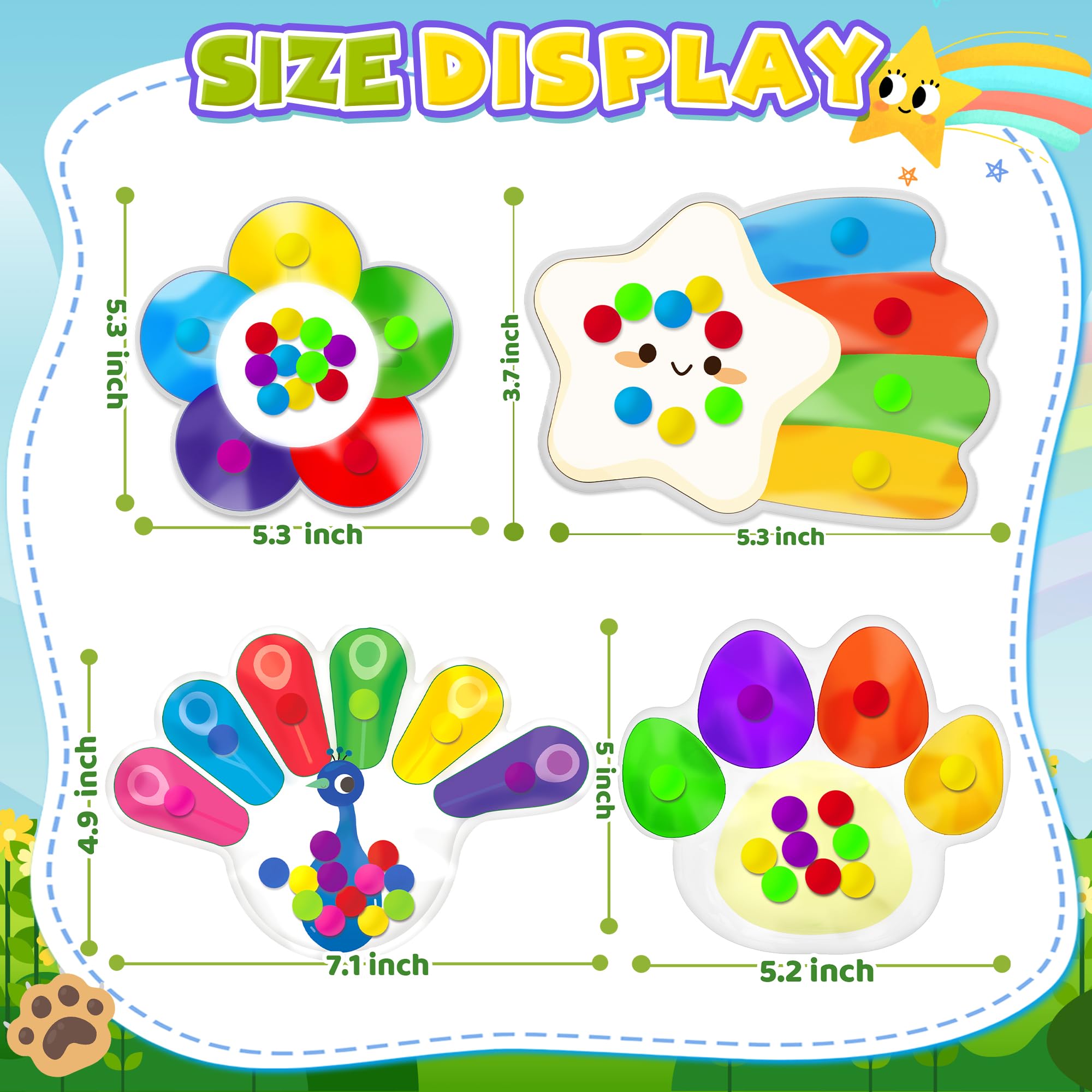 Sensorisches Spielzeug für Kleinkinder, Reisespielzeug, Roadtrip-Aktivitäten für Kinder, 3–5, Feinmotorik, Autismus, autistisches Fidget-Spielzeug für Klassenzimmer, beruhigendes Spielzeug für Kinder
