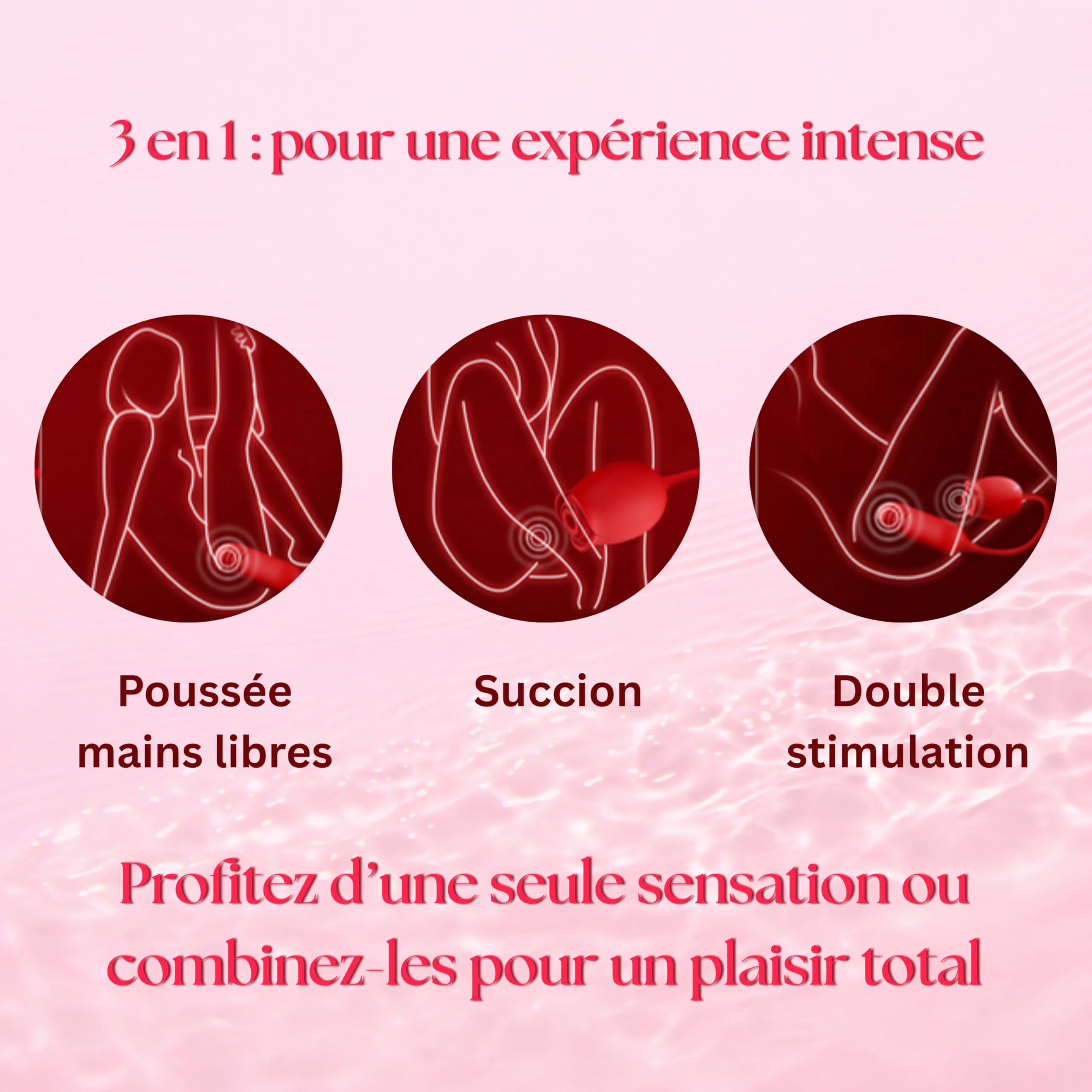 Rose Toy Sextoyse Femme Clitoridienne Va et Vient Sex Toys Pour Couple Ensemble Objet Sexuelle Adulte Couple Pour Faire L’Amour Aspirateur Stimulateur Clitoridien Jouet Adulte Vibromasseur Dildo Gode