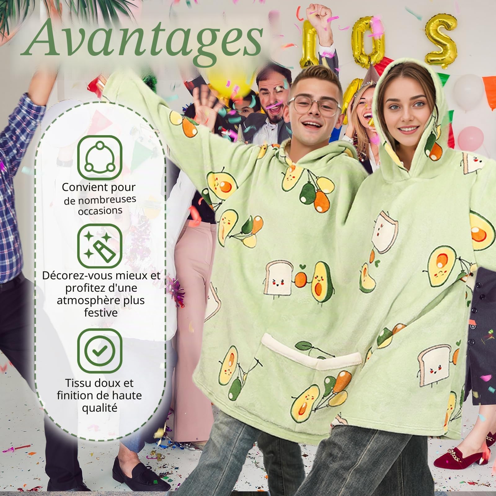 Sweat à capuche pour couple - Pyjama surdimensionné assorti - Sweat à capuche amusant pour deux personnes - Cadeau de couple assorti pour elle et lui