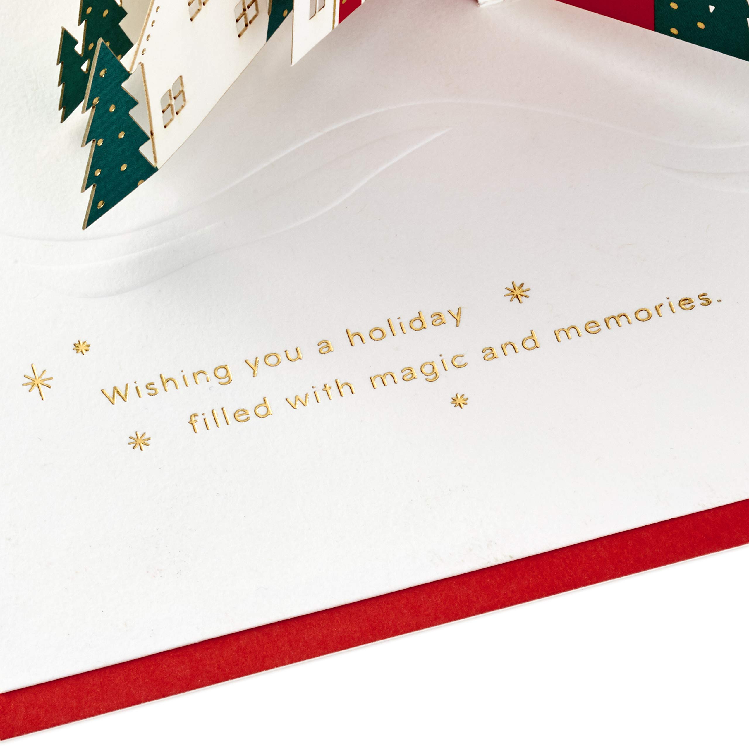 Hallmark Pop-Up-Weihnachtskarte mit Unterschrift Pop-Up Weihnachtsmann und seine Rentier