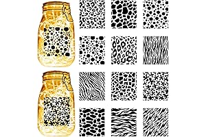 Laser Cut Chipboard Leopard Cow Stripes Silhouettes for Crafts