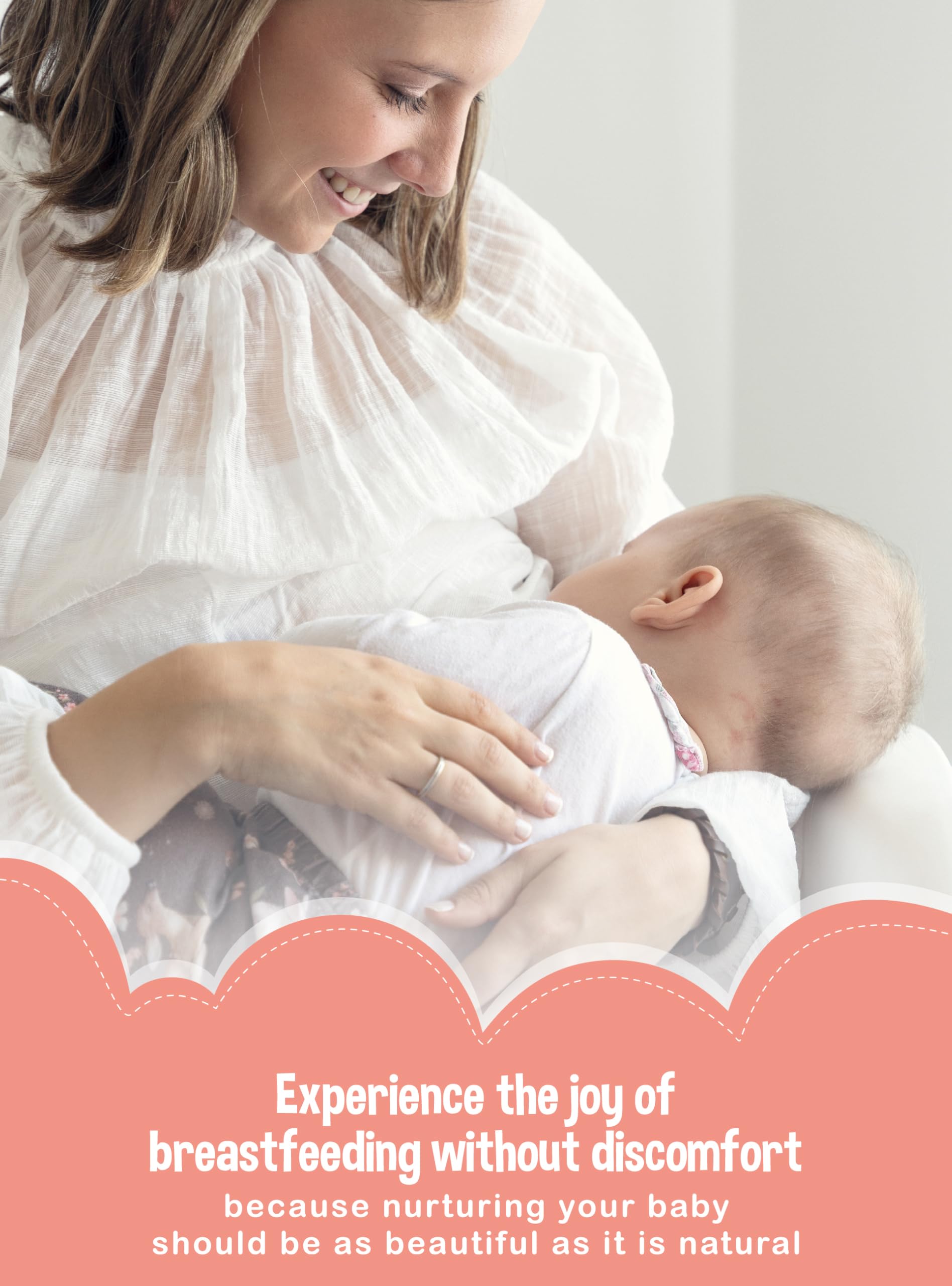 Nipple Shields for Breastfeeding Newborn by tendresse 999 Silver Nursing Cups Soothe Protect Heal Nipple Shield Silver Nipple Covers Breastfeeding Baby+Postpartum Nipple Guards for Breastfeeding