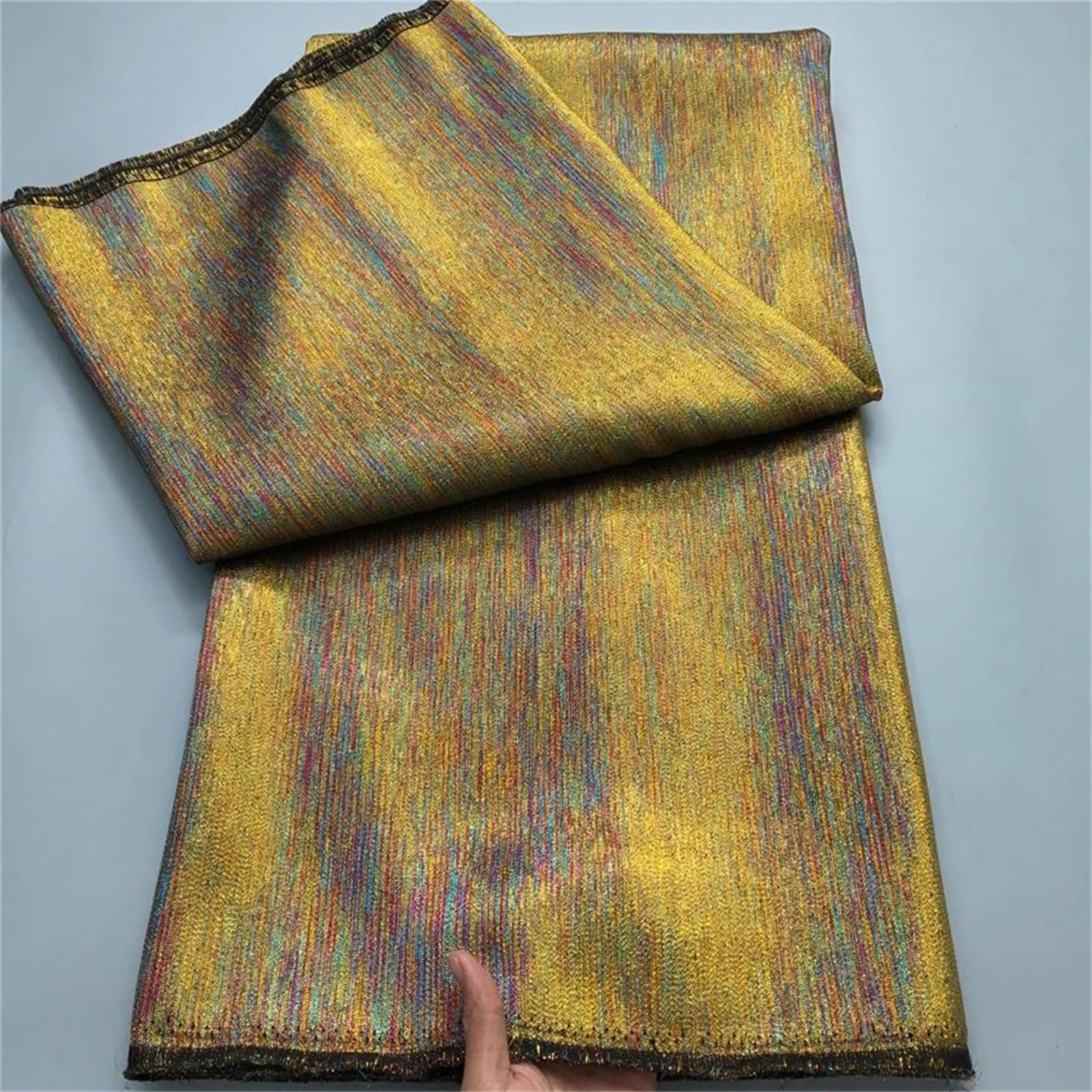 Tejido de organza, Tela de encaje brocado de organza multicolor de 5 yardas for costura de vestidos de novia, decoración y manualidades.(Brocade Lace 1)