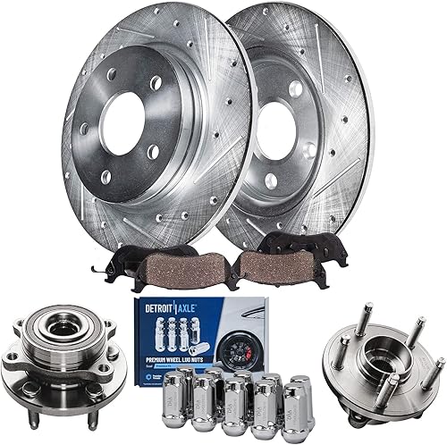 Miniatura 17 de Detroit Axle - Kit de Frenos para Silverado Sierra Suburban Yukon XL Avalanche 1500 Tahoe Escalade ESV EXT Reemplazo Frenos Delanteros Traseros