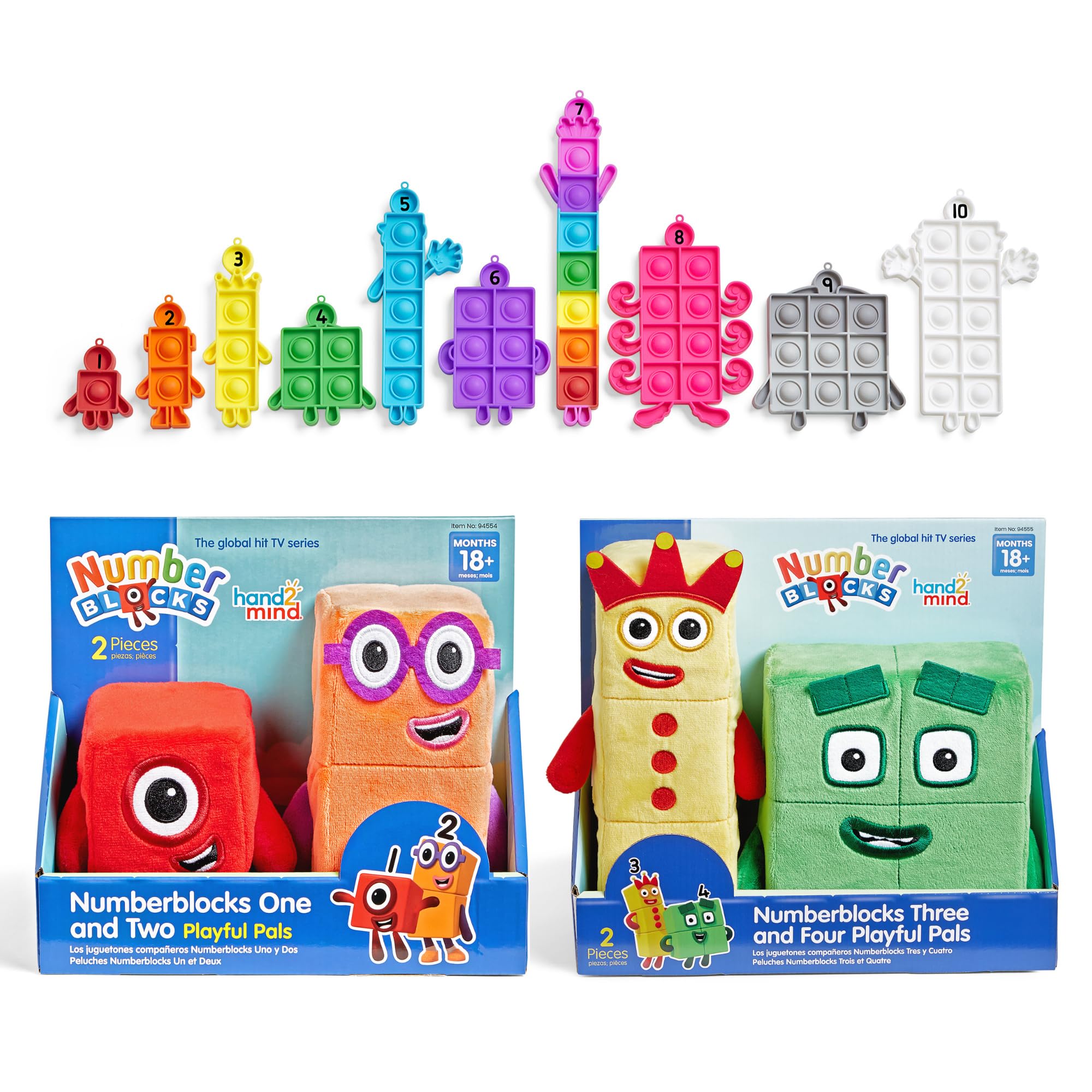 Amazon.com: hand2mind Numberblocks One and Two Playful Pals, Three