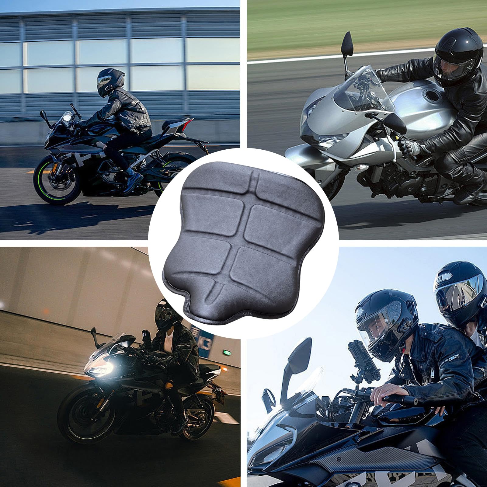 Podkładka Do Siedzenia Motocykla Wygodna Mata Ze Skóry PU | Oddychająca Amortyzująca Wkładka Motocyklowa Dla Dorosłych Początkujących Na Długie Jazdy W Terenie I Mieście
