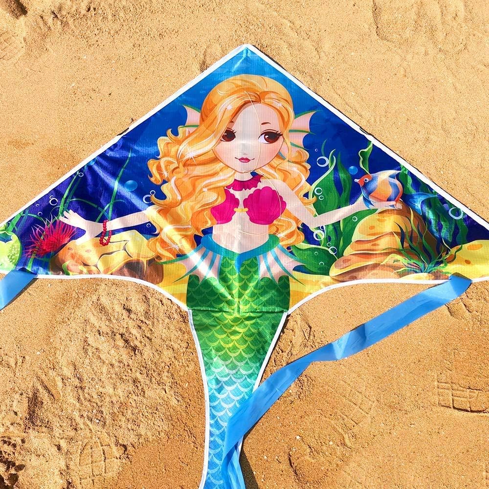 Mint's Colorful Life Mermaid Kite and Butterfly Kite for Kids & Adults 2 Pack