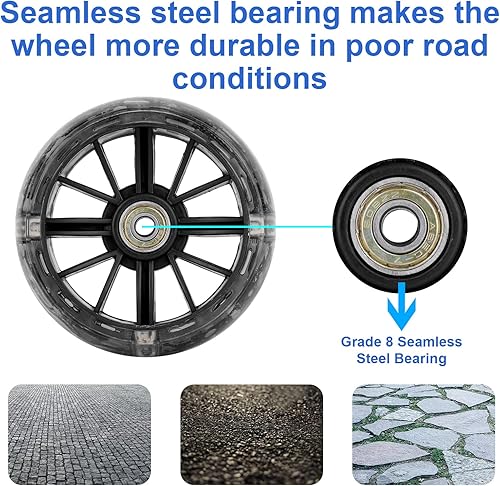 Miniatura 2 de Ruedas de entrenamiento para bicicleta, par de ruedas traseras resistentes con estabilizadores, kit montado para niños y niñas, bicicletas de una