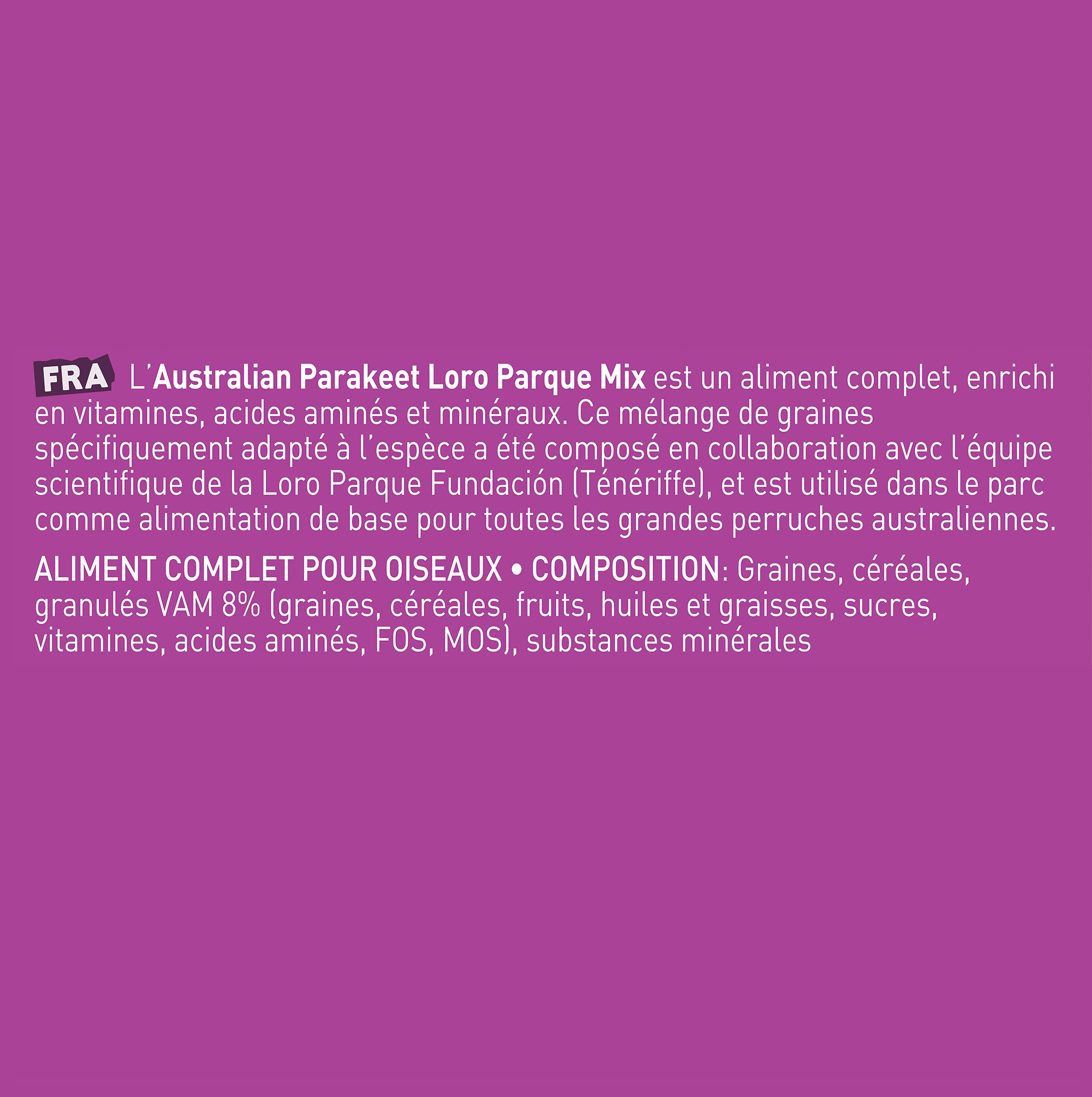 VERSELE-LAGA - Prestige Loro Parque Australian Parakeet Mix - Mélange de Graines Enrichi, et Complet - 20kg