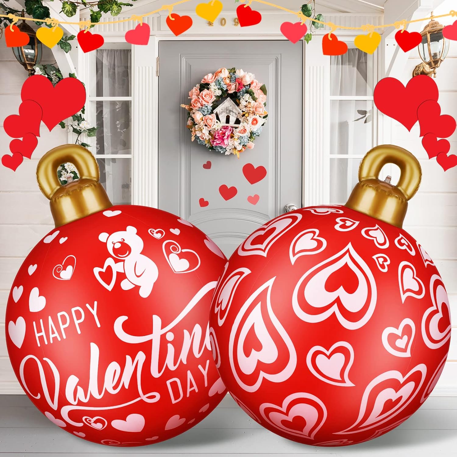 Jetec 2 Pcs 32 Inch Giant Inflatable Mardi Gras Carnival