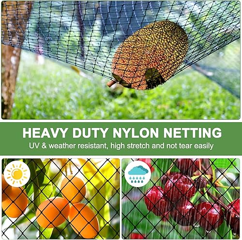 Miniatura 2 de Red para pájaros, red de jardín con red de malla de 34 pulgadas, red de aves de corral de 50 x 100 pies para gallinero, red de nailon resistente
