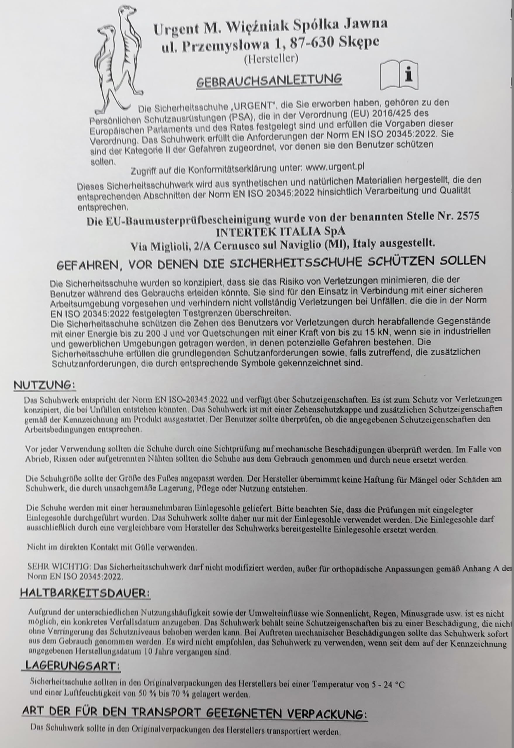 Urgent Obuwie robocze Obuwie ochronne Półbuty ochronne Stalowy nosek Skóra S3 (220-S3), brązowy - brązowy czarny - 42 EU