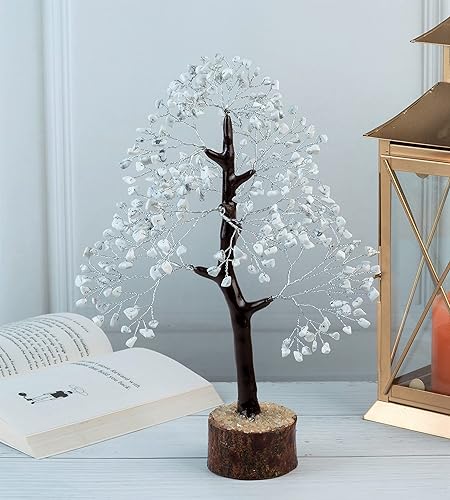 Miniatura 5 de Árbol de la vida de cristal howlita, árbol de piedras preciosas hecho a mano, árbol de la vida de chakras, árbol de Feng Shui, árbol del dinero,