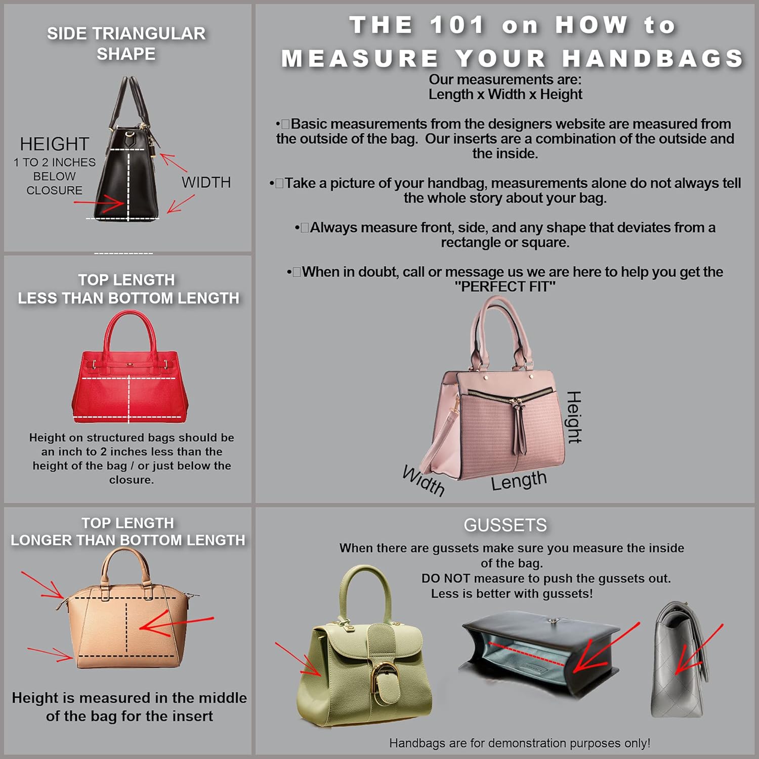 Purse Insert Pillows Set - Custom Cushioned Handbag Fillers Set of Shaper Inserts Made to Maintain Small to Extra Large Bags - Prevent Creases and Damage (Cream, S-XL, 5PC Set) - Image 9