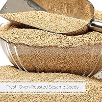 Vista 2 de It's Delish - Semillas de sésamo enteras tostadas naturales – Bolsa a granel de 2 libras – Sésamo blanco tostado al horno fresco natural sin gluten