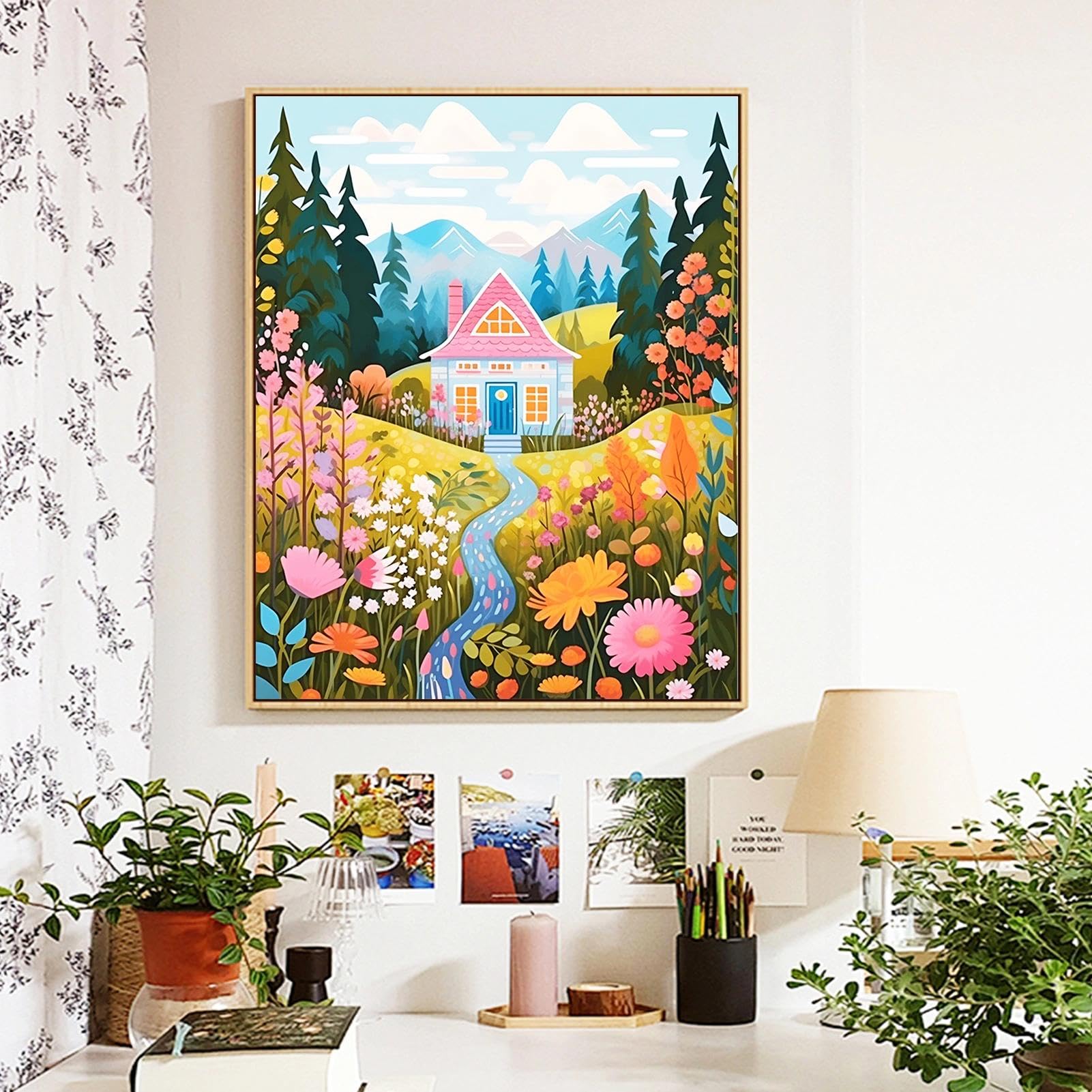 YALKIN Paint by Numbers Kits for Adults Painting by Number Kits On Canvas,Without Frame DIY Color Oil Painting Acrylic Paints,Home Wall Decor 16x20in/40x50cm - Image 4