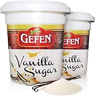 Vista 1 de Gefen Azúcar de vainilla, 12 onzas, (paquete de 2), recipiente resellable, cuchara medidora incluida