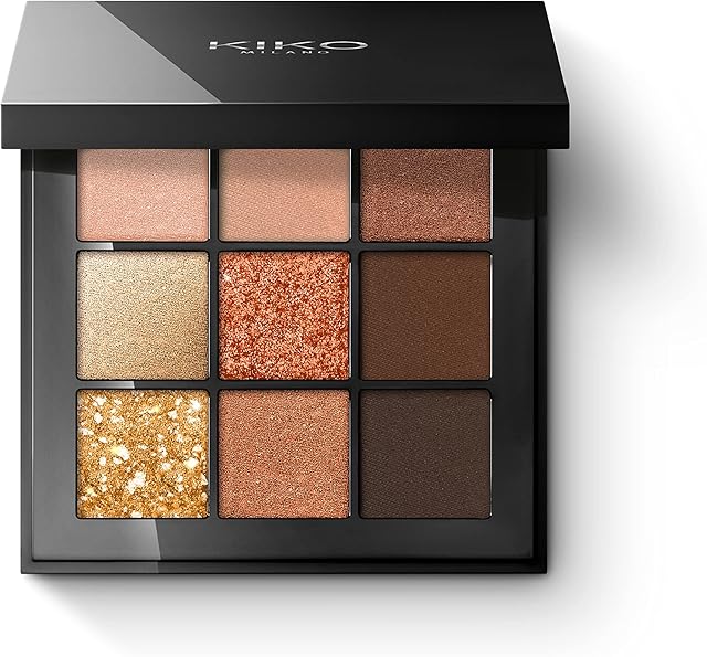 KIKO Milano Glamour Multi Finish Palette 01 | Paleta 9 Cieni Do Powiek O Różnym Wykończeniu