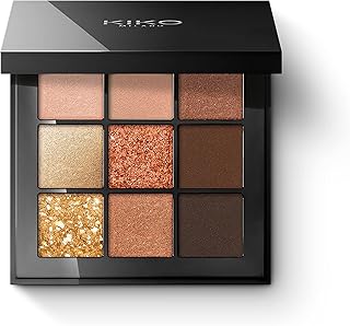 باليت ظلال العيون جلامور بـ9 الوان بلمسات نهائية متعددة من كيكو ميلانو، لون 01، غير لامع، ايرث تونز AH175