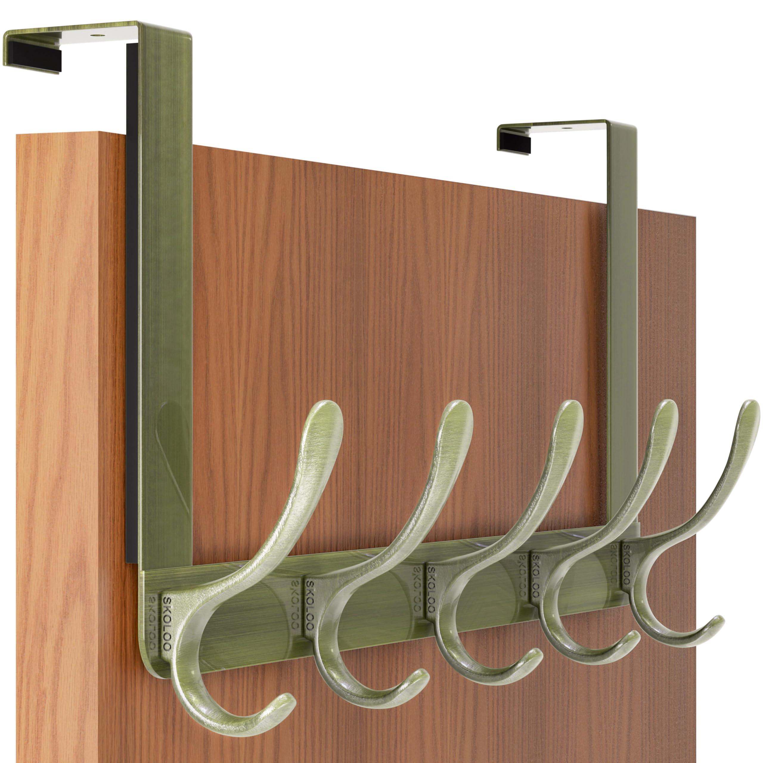 Skoloo Bronze Over The Door Hook, Coat Hooks For Hanging Clothes, Towels, Coats, Hats, Over The Door Towel Hook, Assembly Required