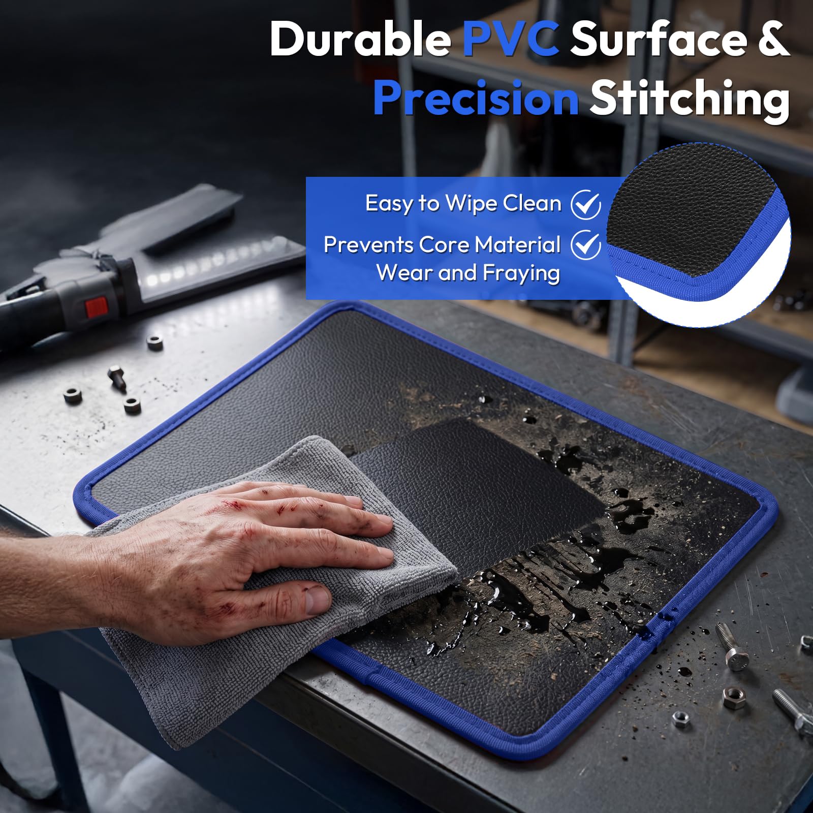 Magnetic Tool Mat-40 LBS Flexible Magnetic Mat for Tools, Blue — Amazon image 6