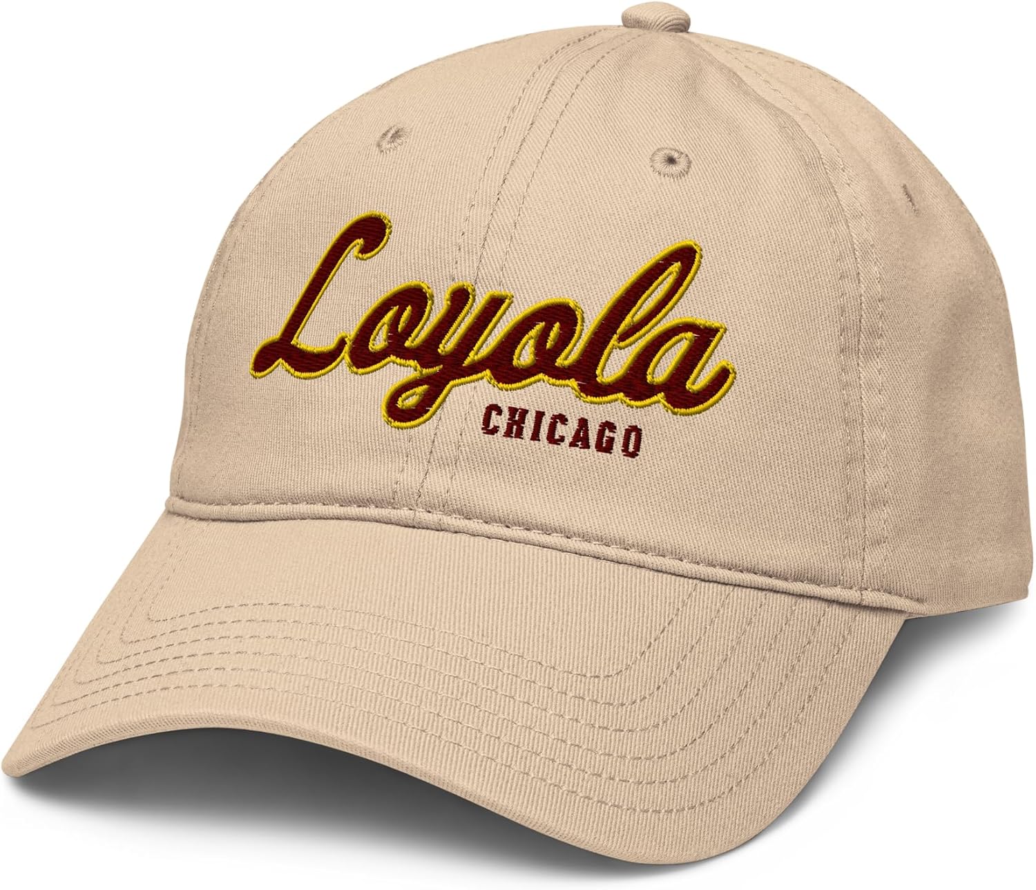 Loyola Chicago Ramblers Cursive Logo Officially Licensed Adjustable Baseball Hat