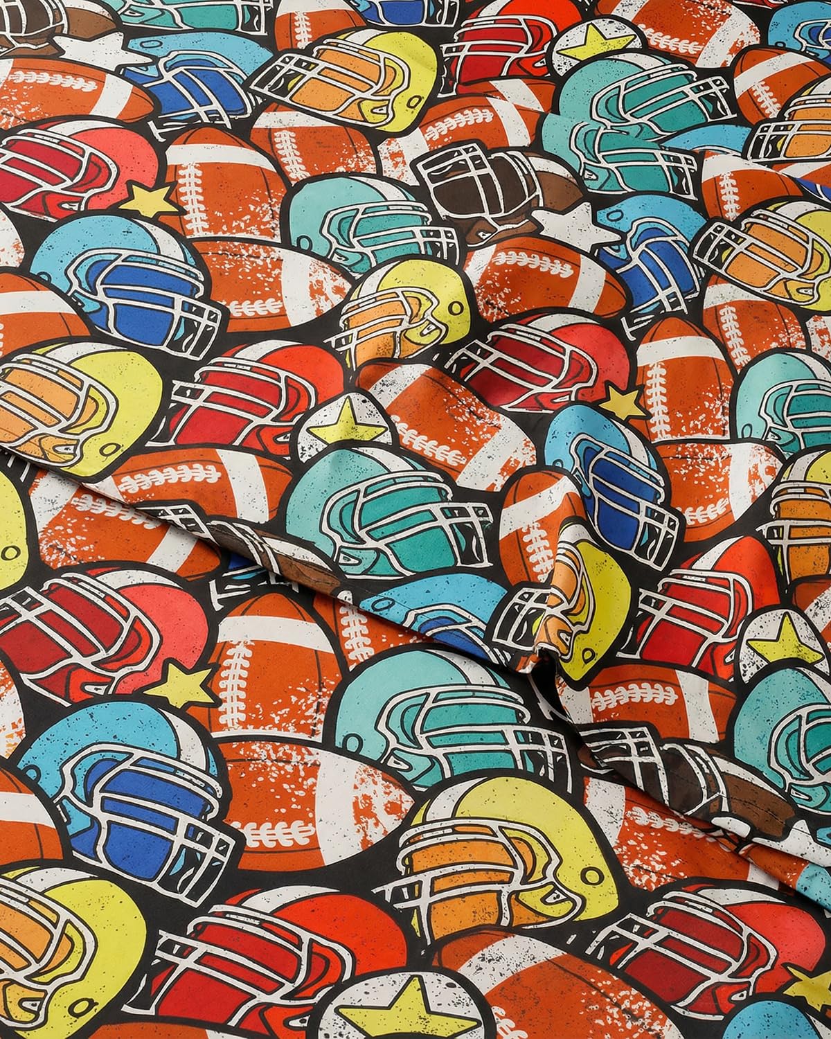 Kids Twin All Star Helmets Bed Sheets - 3 Piece All Star Helmets Sheet Set