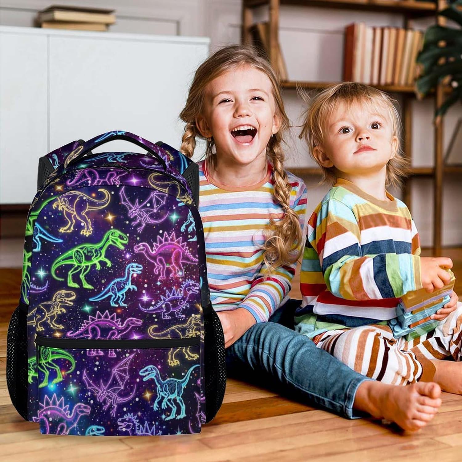 Backpack for Boys - 17 Inch Kids Dinosaur Backpacks for Kindergarten - Cute Lightweight Durable School Bag for Elementary