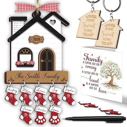 DIY New Home Ornaments 2026, Family Ornament 2026, Family of