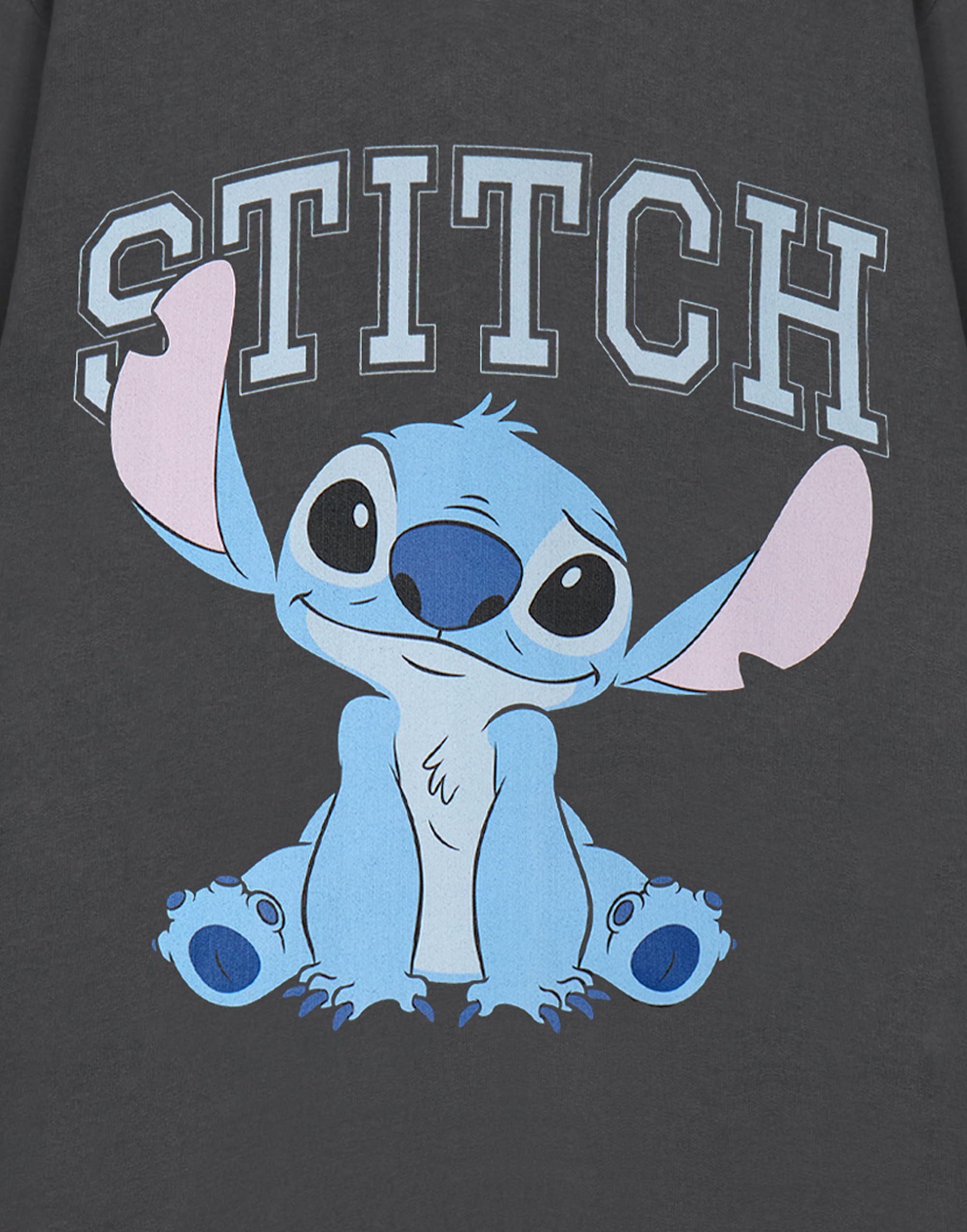 Disney Stitch - Sudadera universitaria gris para mujer | Lindo suéter de personajes de dibujos animados | Suéter suave para fanáticos | Suéter cómodo para mujer