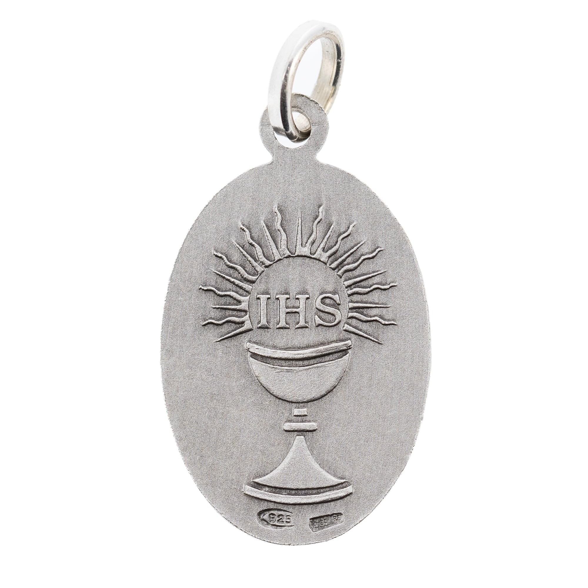 SHALOM - Médaille St. Carlo Acutis en argent 925. Hauteur 2,2 cm