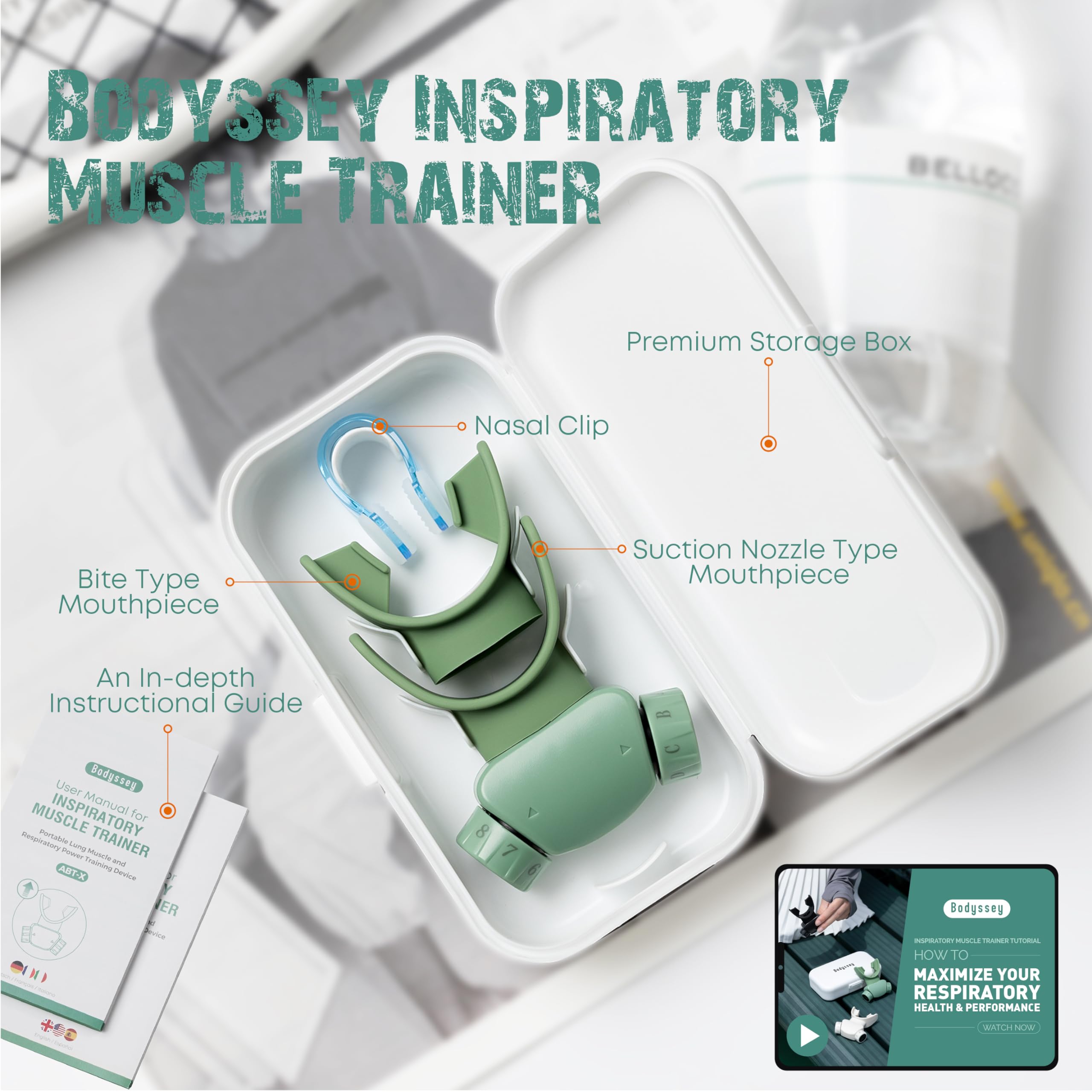 Amazon.co.jp: Bodyssey 呼吸トレーナー｜64段階調整・2種マウスピース
