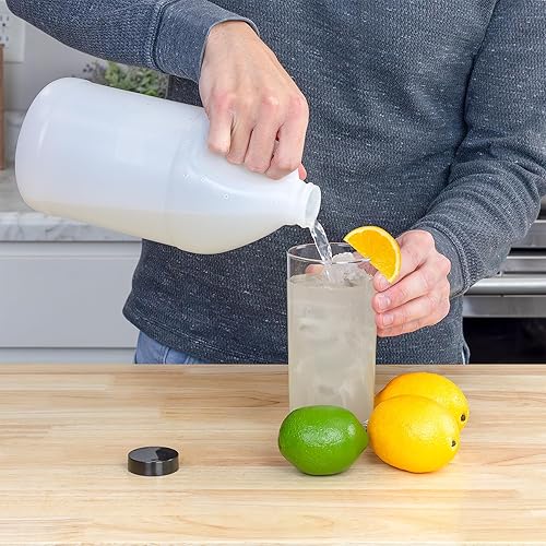 Miniatura 9 de Cornucopia Brands Jarra de plástico de medio galón con bomba; botella de 64 onzas/2 cuartos de galón con loción y bomba de líquido superior para