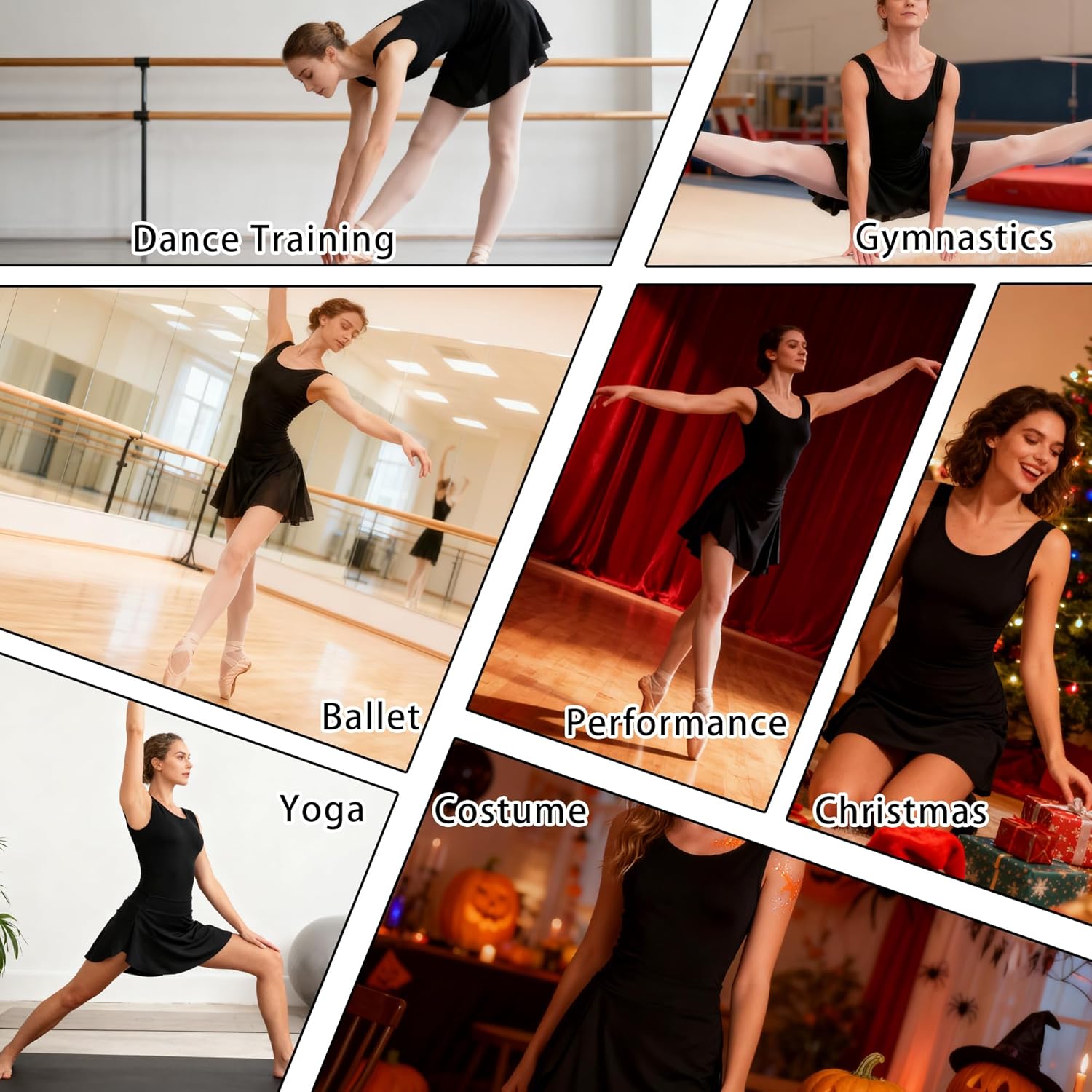 Women’s Team Basic Tank Dance Leotard with Pull On Ballet Skirt