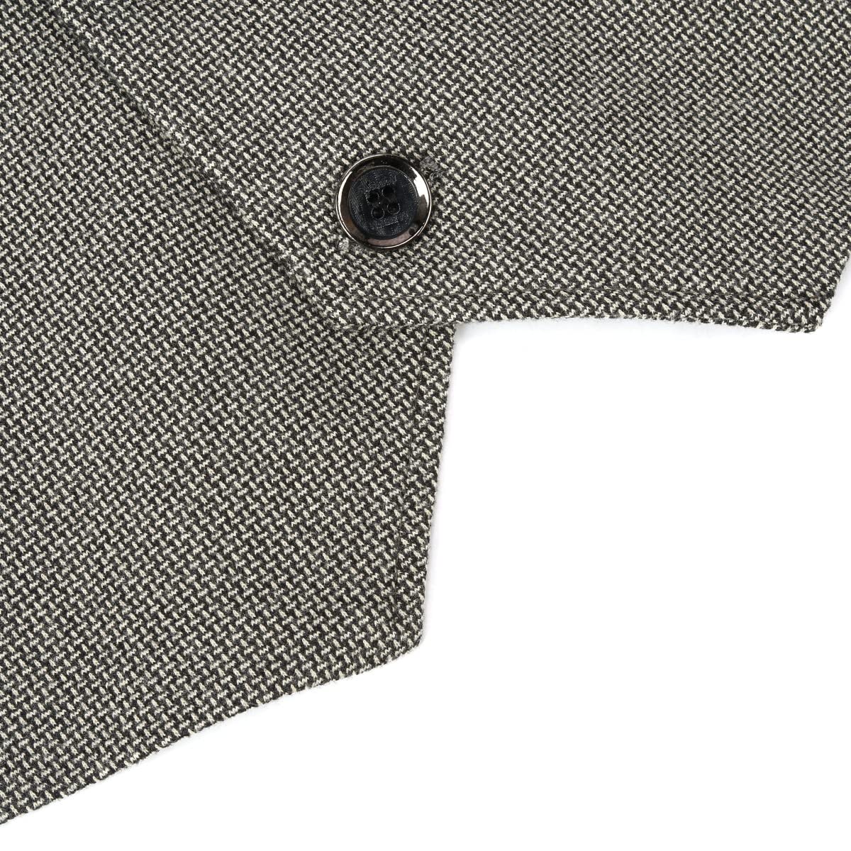 Allthemen Chaleco occidental para hombre chaleco de traje con cuello en V en espiga chaleco de lana básico clásico Formal para boda