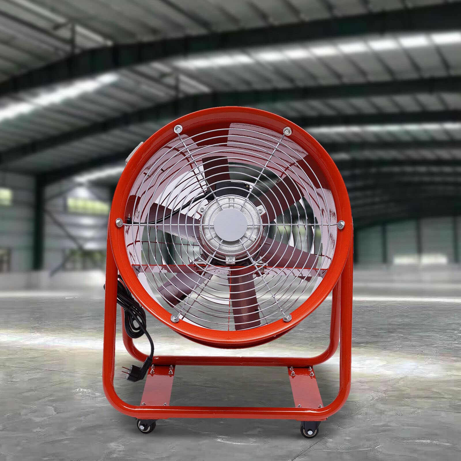 Futchoy Baugebläse ​Baulüfter Axialventilator 18.5'' Gebläse Bauventilator Industrie Rohrventilator für Fabriken Keller Werften usw Bauventilator