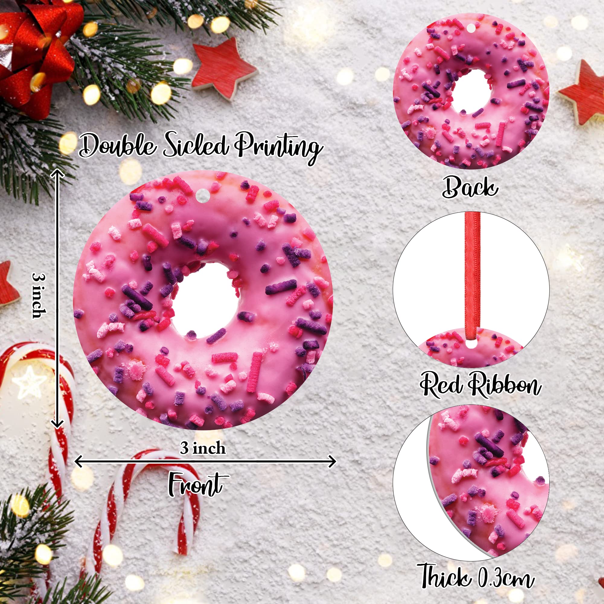 新品未使用 ファッショナブル ドーナツ オーナメント ピンク ガラスオーナメント ドーナツ ピンク | Francfranc（フランフラン