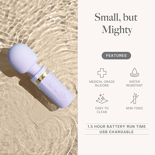 Miniatura 50 de Ava Vibrador de varita sexual [vibrador estimulador de clítoris] Vibrador para mujer Juguete sexual Regalos para mujeres 20 patrones y 8 Beige