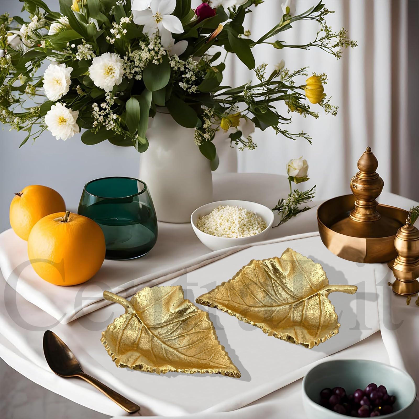 Metal Wall Decor Set of 2 for Living Room – Handmade Gold Wall Hanging Decoration Items – Home Wall Decor Candle Sconces for Living Room Wall – Premium Metal Wall Art for Home Wall Decor