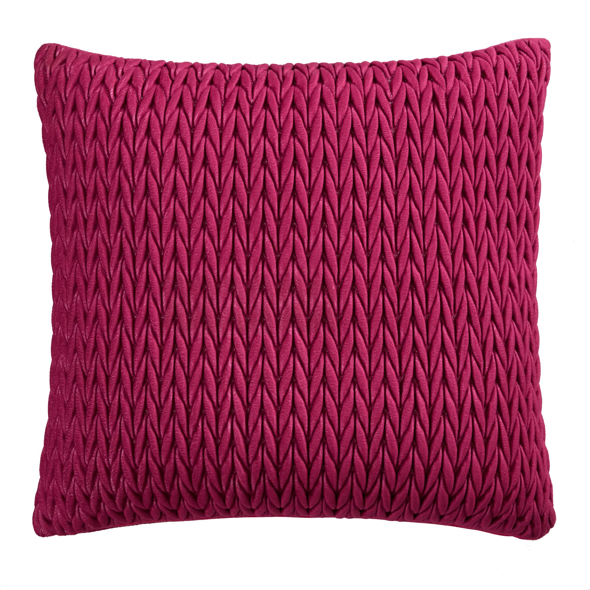 B&Q -  Amory Luxe Fuchsia Velvet Filled Cushion
