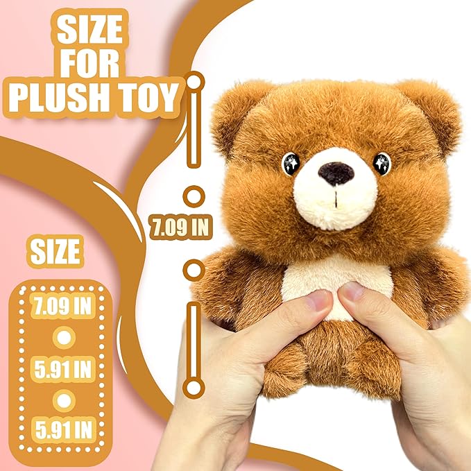 Peluche Oso Marrón Suave para Niños - 7 Pulgadas miniatura 2