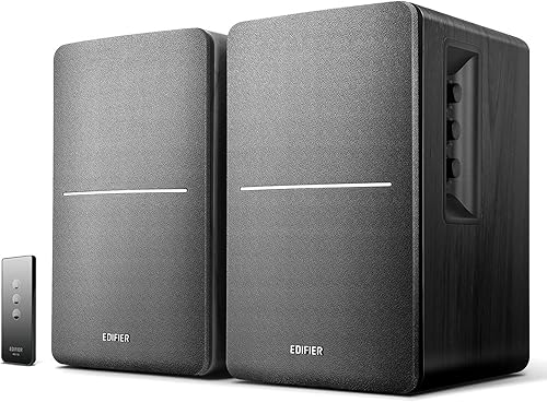 Edifier R1280T Powered Bookshelf Speakers - 2.0 Active Near Field Studio Monitor Speaker - Black - 42 Watts RMS