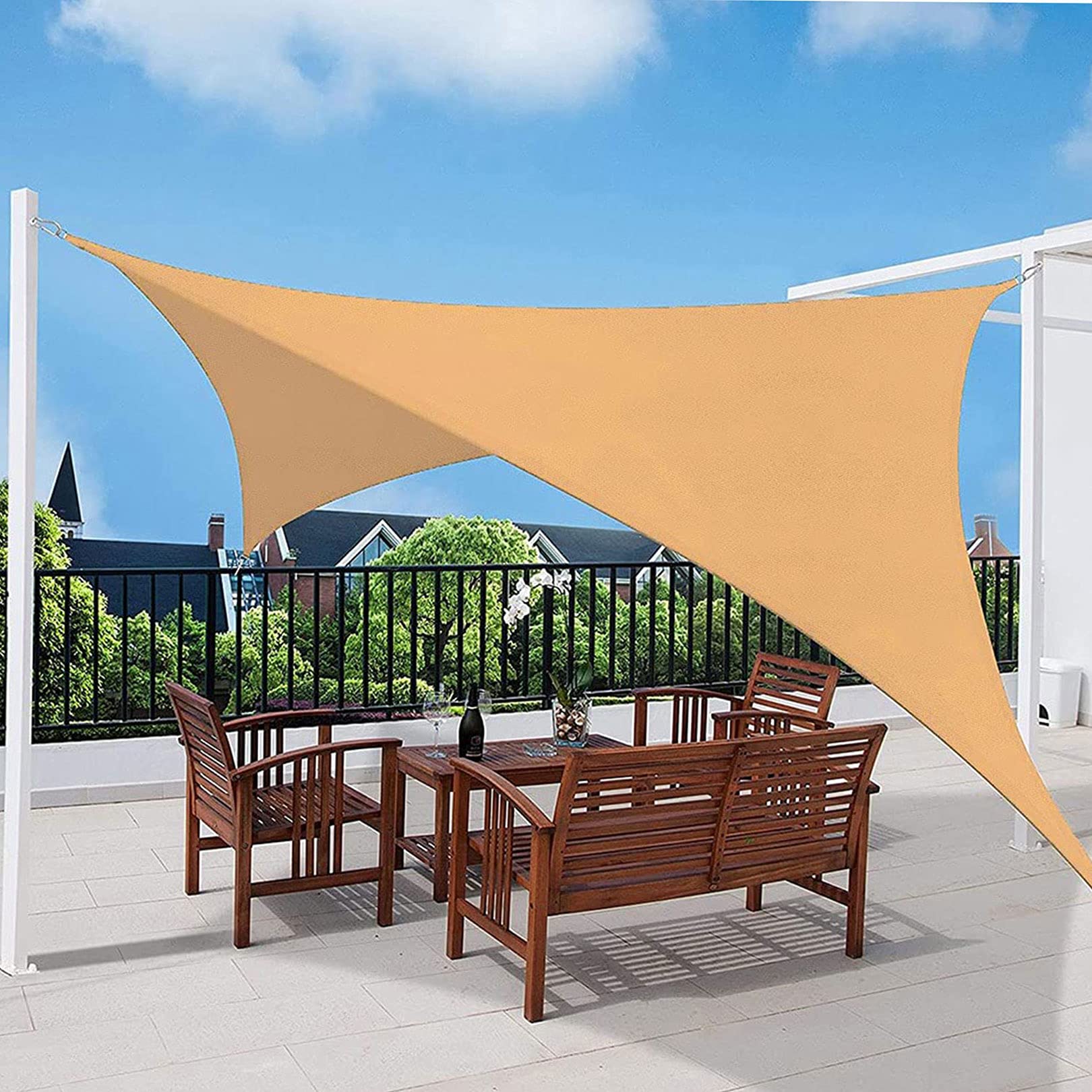Outdoor-Markise, 3 x 6 m, winddicht, mit dickem Seil, staubdicht, Sonnenschutz für Aktivitäten, Beige Garden
