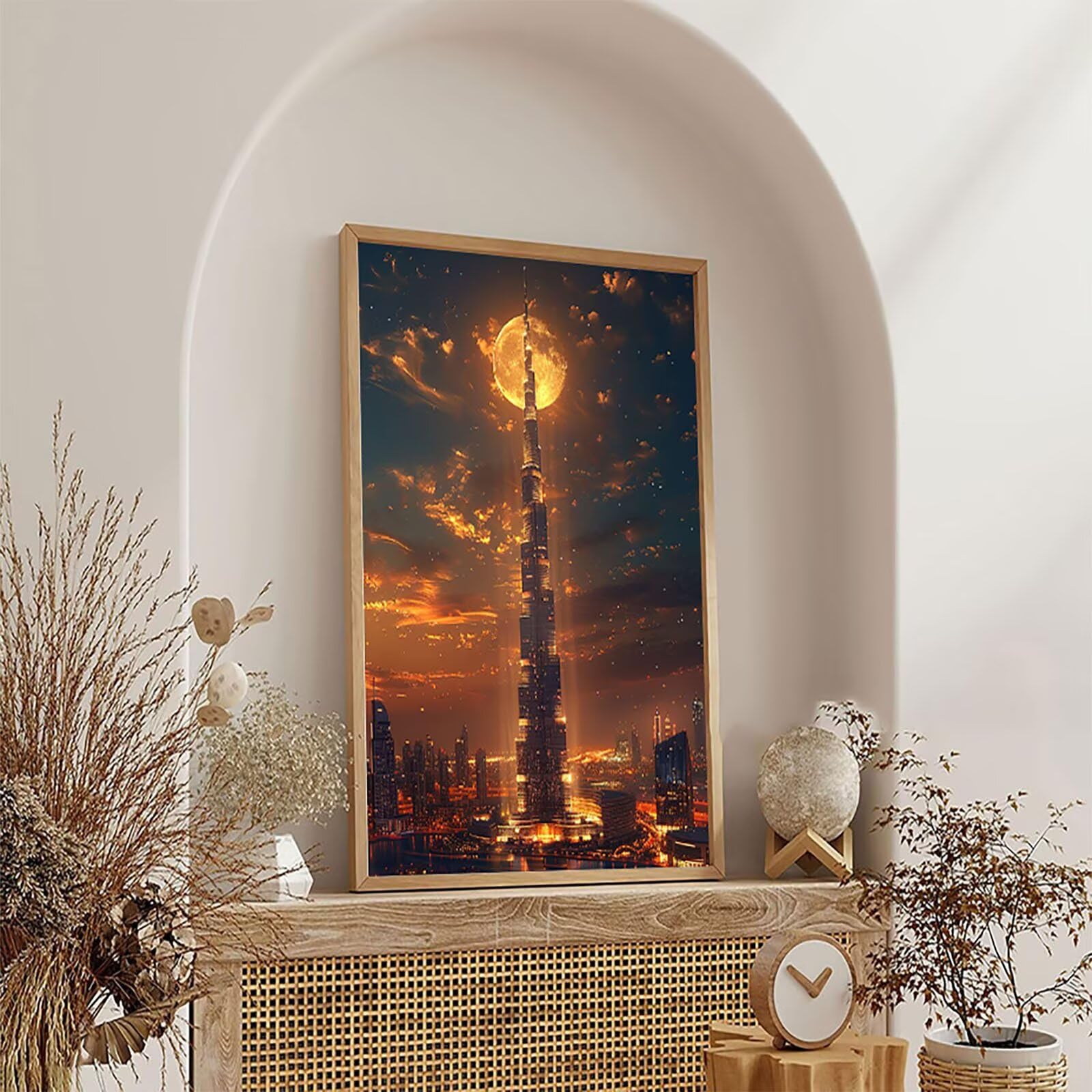 5D DIY diamentowe malowanie miasto, diamentowe malowanie pełny zestaw księżyc, kryształowa sztuka hobby kreatywne diamenty, haft krzyżykowy rękodzieło, obrazy z koralikami na prezent dla kobiet 100 x