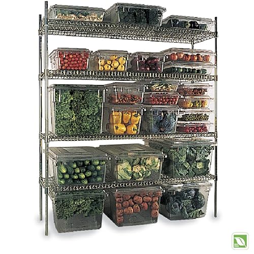 Miniatura 9 de Rubbermaid - Caja Tote para alimentos, producto comercial para restaurante, cocina y cafetería, 8.5 galones, blanco (FG350800WHT)
