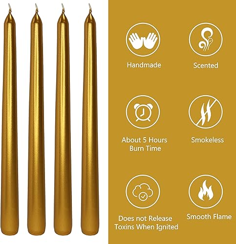 Miniatura 8 de Velas cónicas rosadas trenzadas de 10 pulgadas sin perfume hechas a mano en espiral para decoración de bodas, fiestas de Navidad