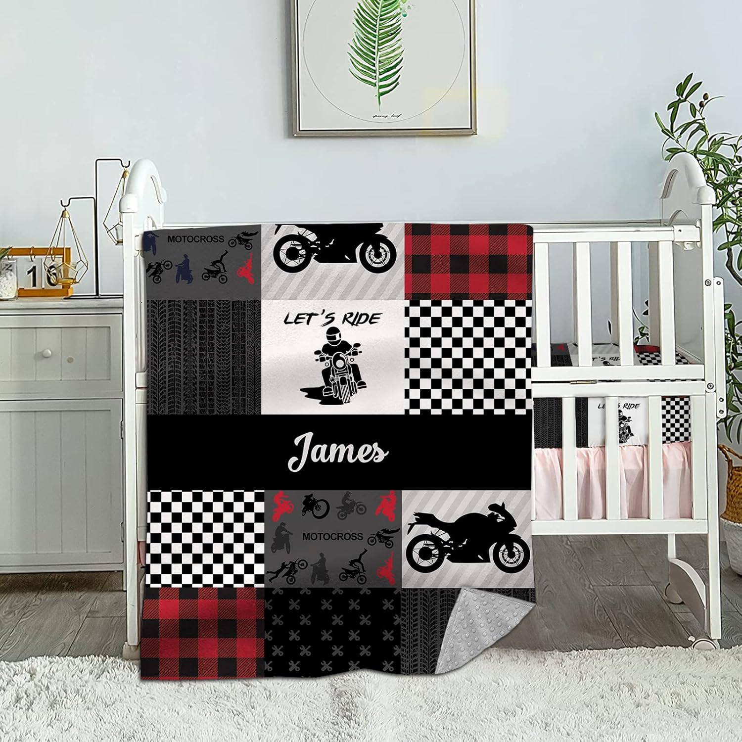 Munific Personalized Crib Bedding Set for Baby Boys Girls