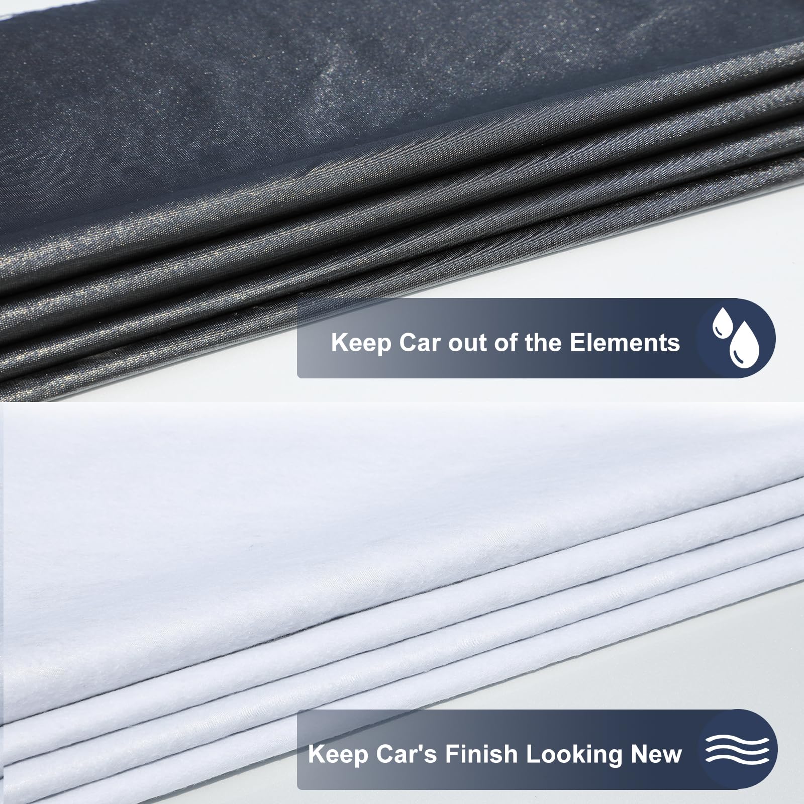 Wouvey Car Cover Waterproof All-Weather - Universal Fit 208-215 Inches SUV Door Zipper Waterproof Sun Protection Outdoor Car — view 3