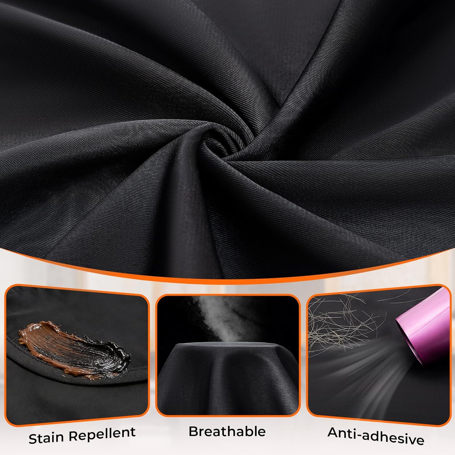 Noverlife Barber Vest, Sleeveless Hairdresser Smock, Unisex Cobbler Apron with 4 Pockets for Working, Side Strap Snap Closure - Image 4