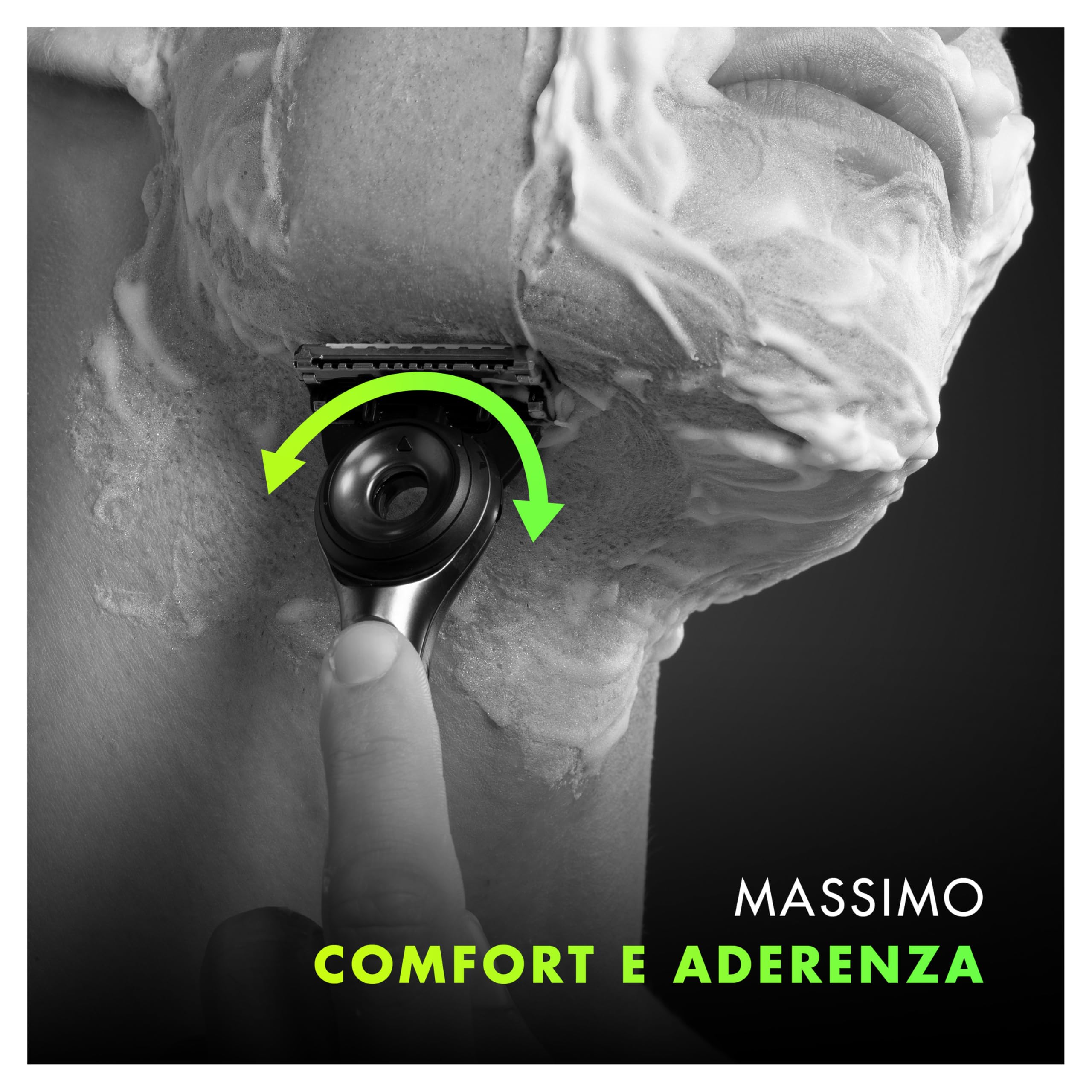 Gillette Labs Rasoio Barba Manuale con Barra Integrata, 1 Manico, 5 Lamette Gillette di Ricambio, con Base Magnetica, Grigio, Rasoio Barba e Lamette di Ricambio